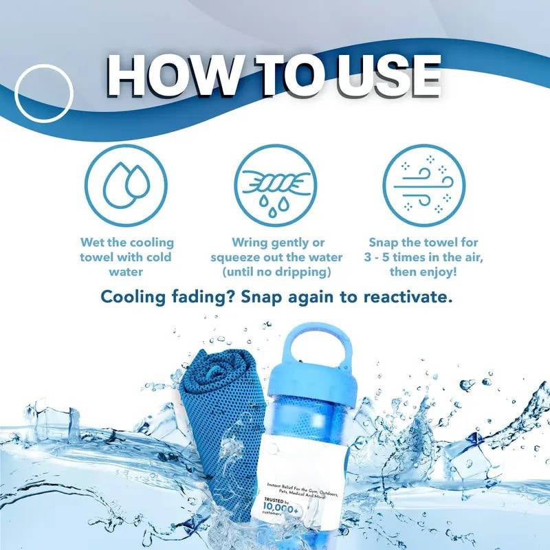 🎁Buy 1 Get 1 Free🔥Cold Sweat Towel You Can Use Anywhere, Anytime! Reusable Soft Absorbent Cooling Portable