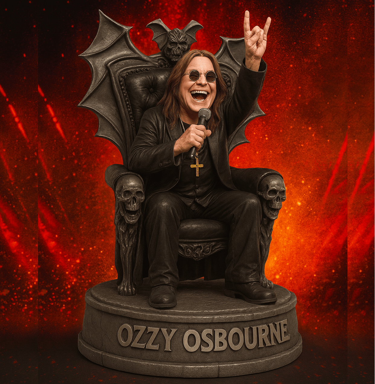 LIMITED EDITION - PREMIUM OZZY OSBOURNE ACRYLIC BLOCK PLAQUE