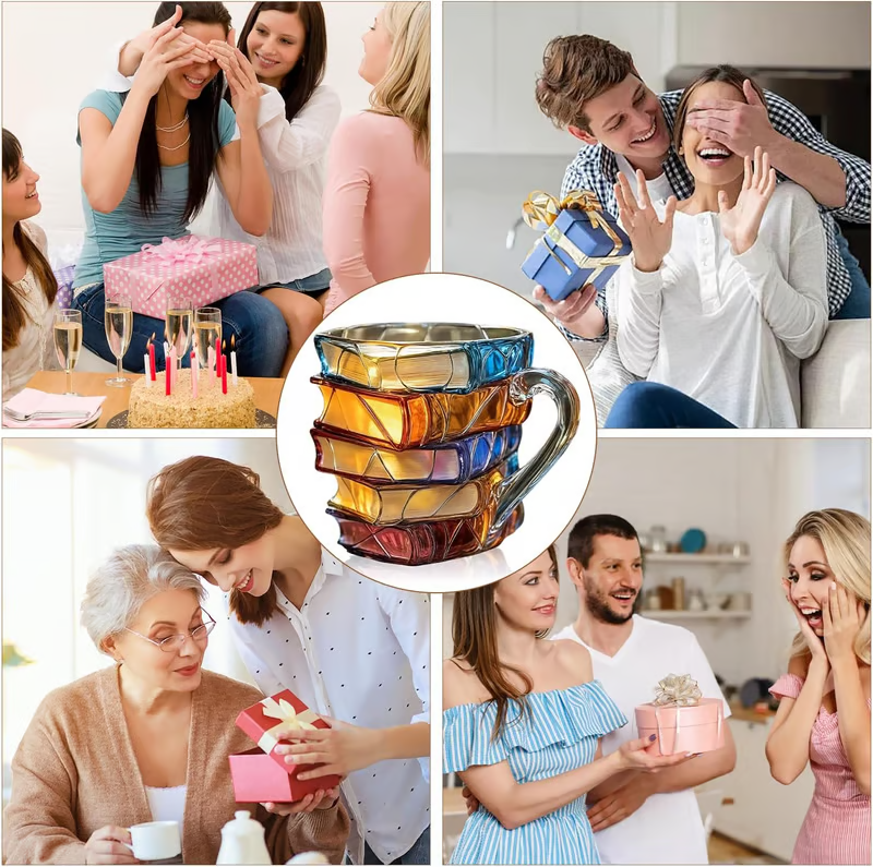 🎁Last Day Promotion 49% OFF🔥Painted Book Mug Novelty Coffee Mugs
