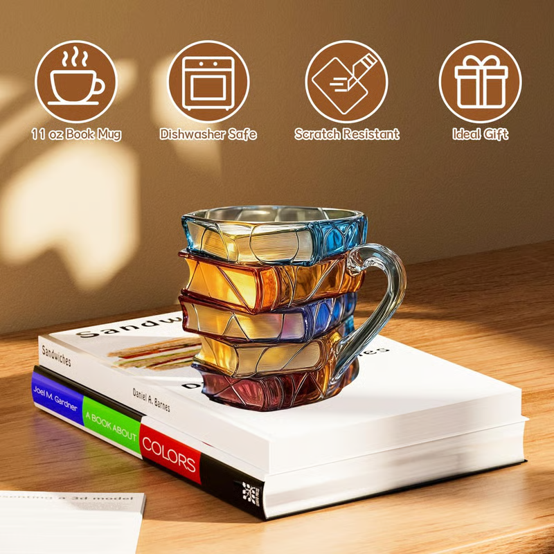 🎁Last Day Promotion 49% OFF🔥Painted Book Mug Novelty Coffee Mugs