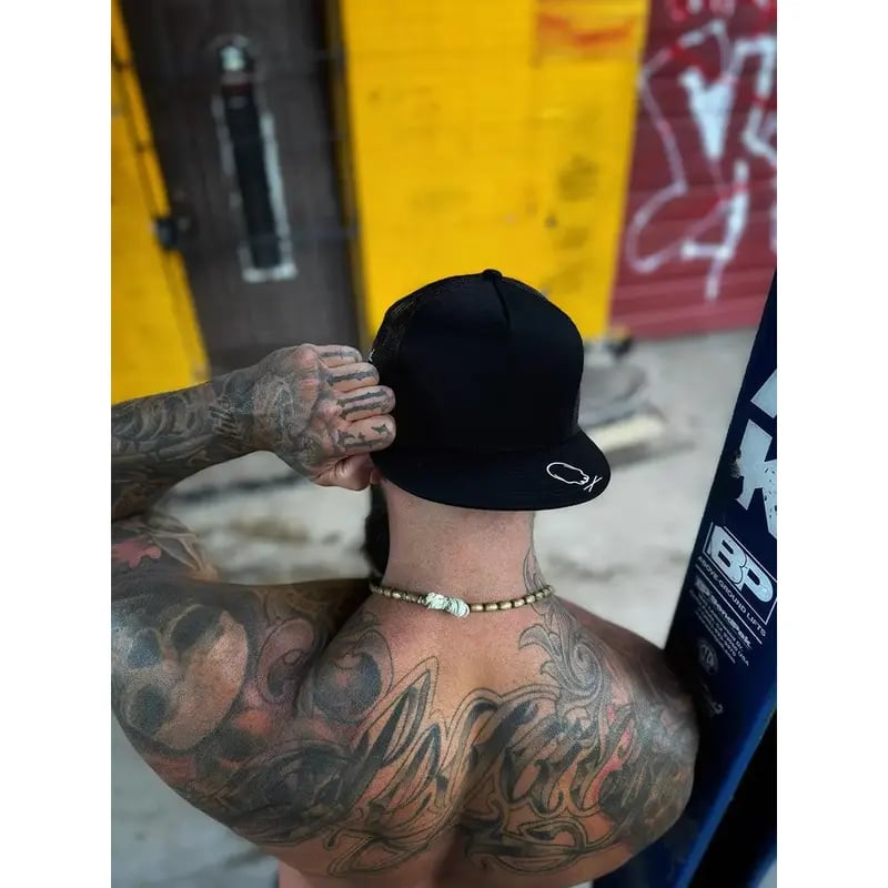 LET 'EM HATE Side Style Black Hat with White Print - Adjustable Snapback