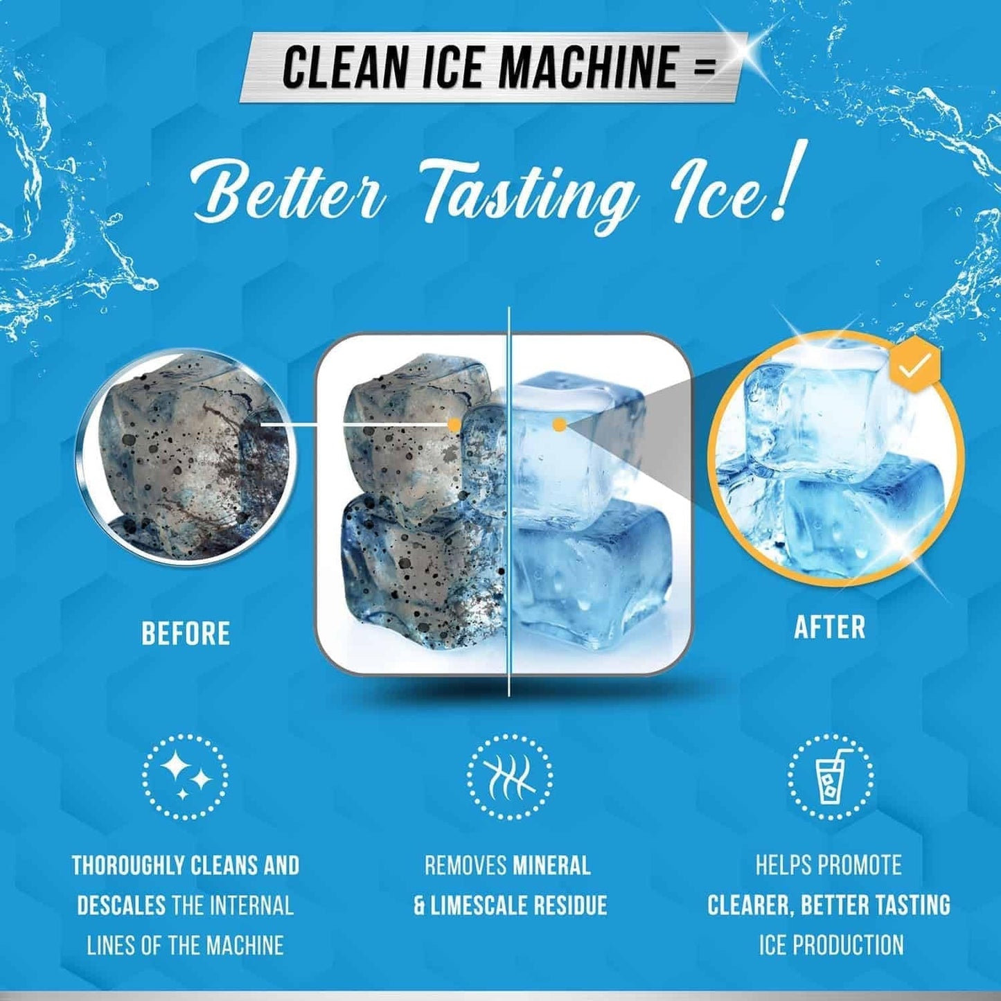 🧊✨ Ice Machine Cleaner Maker Descaler - 24 Clean Tablets Compatible with Frigidaire, Opal