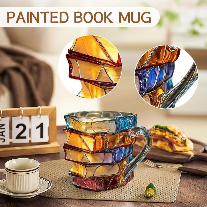 🎁Last Day Promotion 49% OFF🔥Painted Book Mug Novelty Coffee Mugs