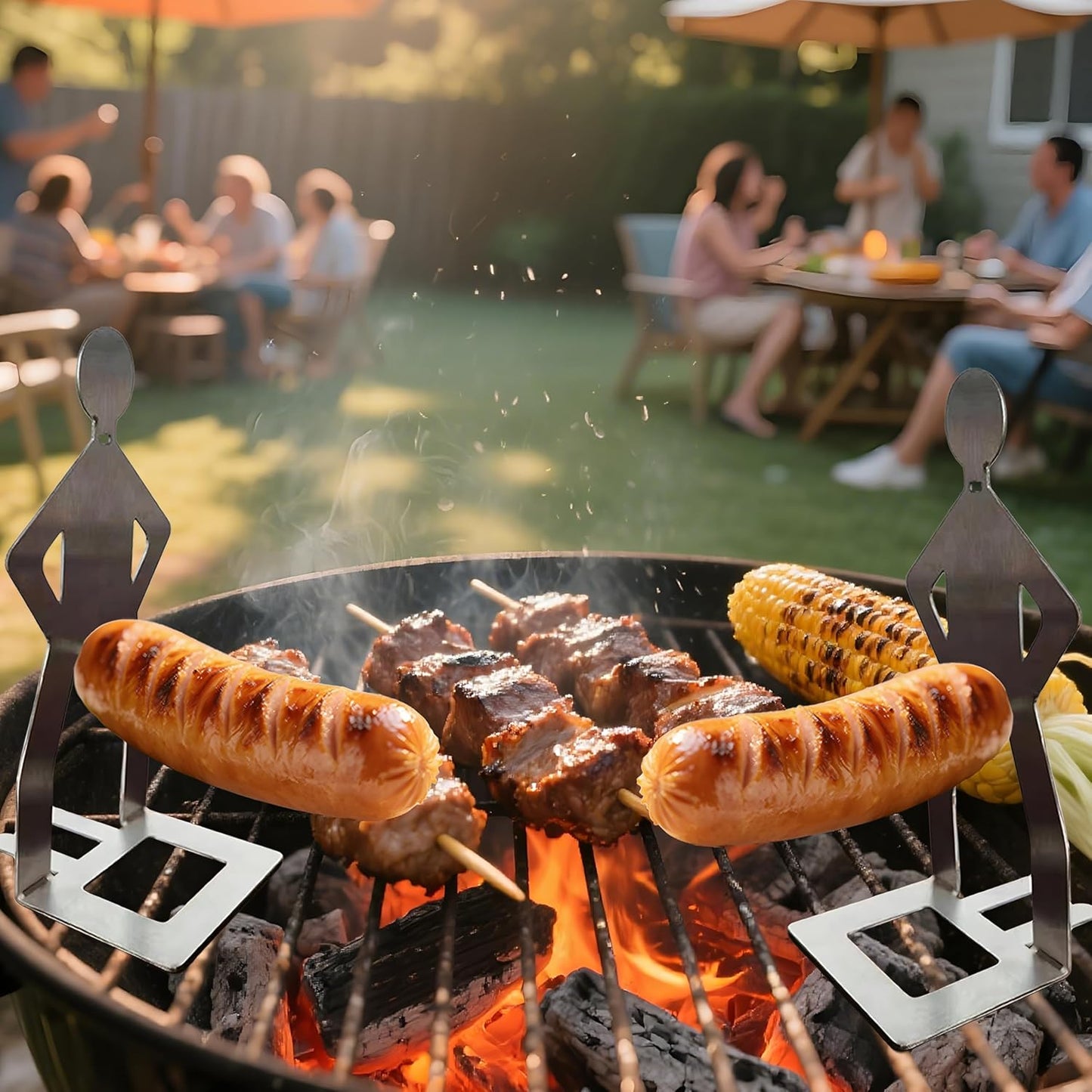 Funny BBQ Stand Man Hot Dog Holder