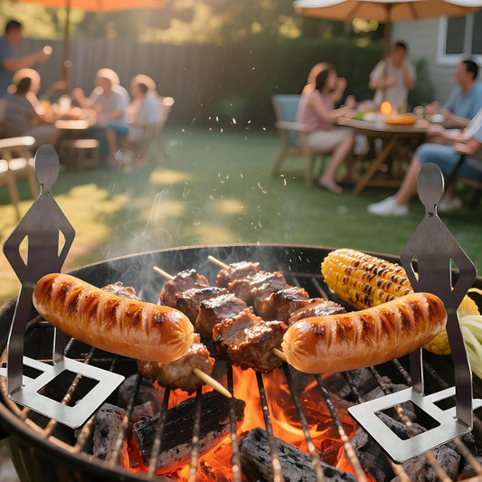 Funny BBQ Stand Man Hot Dog Holder