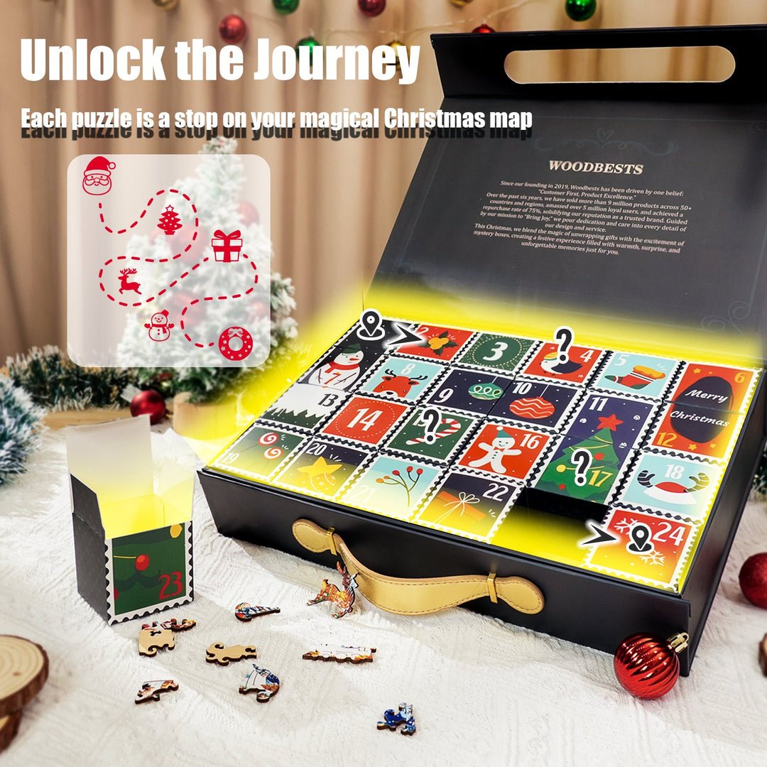 🔥Last Day 50% OFF -🧩WOODBESTS 24-Day Advent Puzzle Calendar