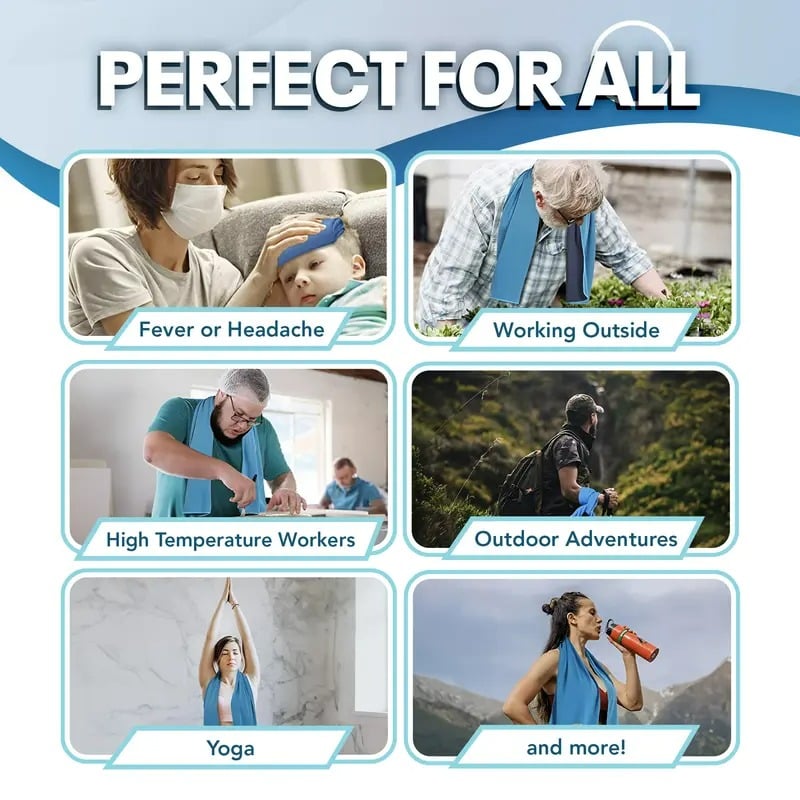 🎁Buy 1 Get 1 Free🔥Cold Sweat Towel You Can Use Anywhere, Anytime! Reusable Soft Absorbent Cooling Portable
