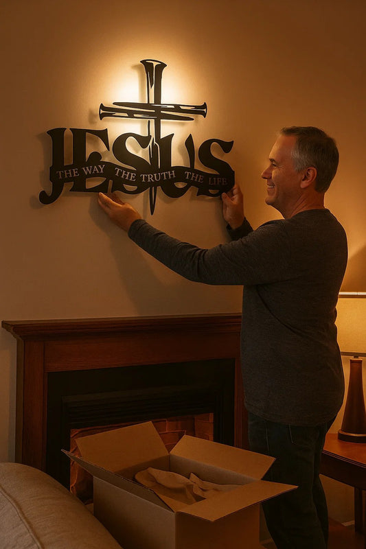 (🎁Last Day 50% OFF)🔥Jesus & Cross Design Wall Art - ⌛Limited Handmade Series